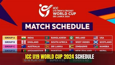 under 19 cricket world cup 2024 live
